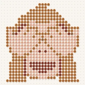 Modèle perle à repasser singe qui se cache les yeux