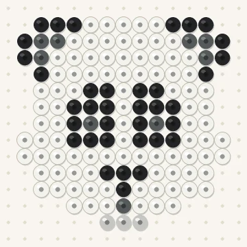 Petit modèle de perles à repasser panda, 15 × 15 perles