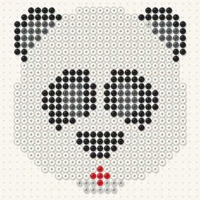 Modèle perle à repasser panda