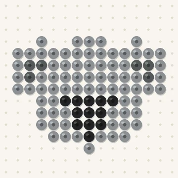 Petit modèle de perles à repasser koala, 15 × 15 perles