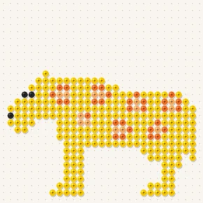 Modèle perle à repasser léopard