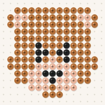 Petit modèle de perles à repasser ours, 15 × 15 perles