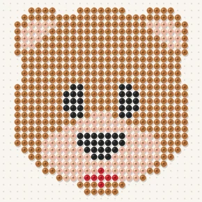 Modèle perle à repasser ours