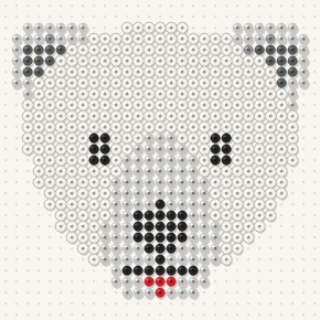Modèle perle à repasser ours polaire