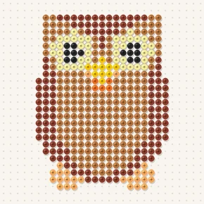 Modèle perle à repasser hibou