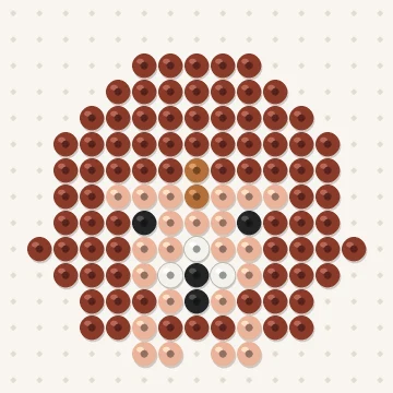 Petit modèle de perles à repasser hérisson, 15 × 15 perles