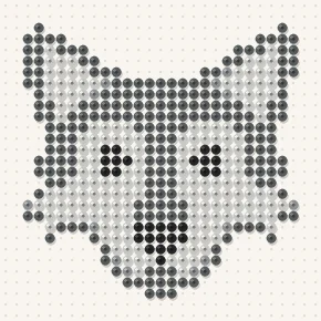 Modèle perle à repasser loup