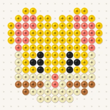 Petit modèle de perles à repasser hamster, 15 × 15 perles