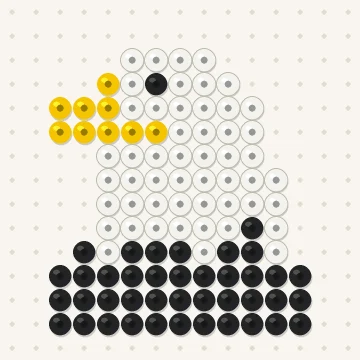 Petit modèle de perles à repasser aigle, 15 × 15 perles