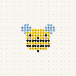 Modèle perle à repasser abeille kawaii