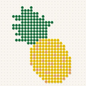 Modèle perle à repasser ananas