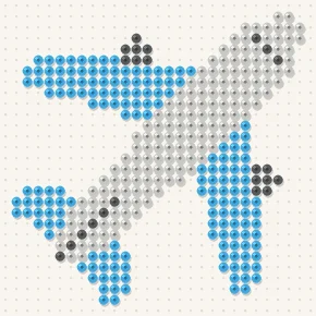 Modèle perle à repasser avion