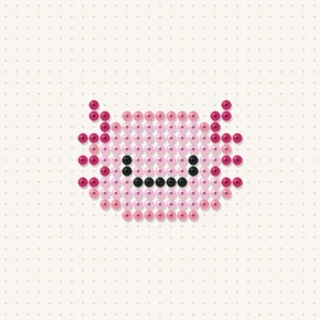 Modèle perle à repasser axolotl kawaii