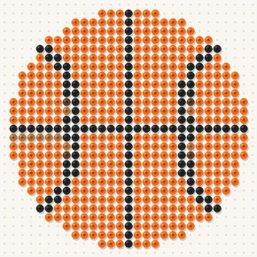 Modèle perle à repasser ballon de basket