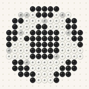 Petit modèle de perles à repasser ballon de foot, 15 × 15 perles