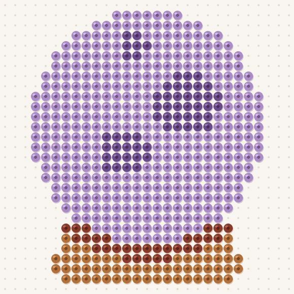 Modèle de perles à repasser boule de cristal sur une plaque de 29 × 29