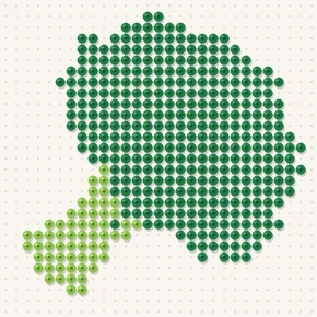 Modèle perle à repasser brocoli