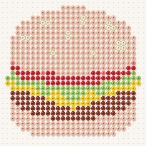 Modèle perle à repasser burger