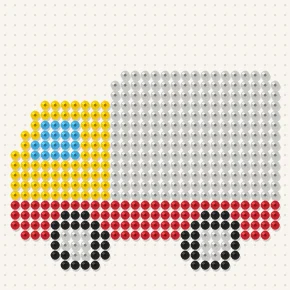 Modèle perle à repasser camion