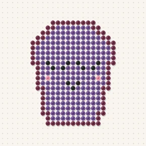 Modèle perle à repasser cercueil kawaii