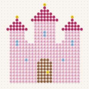 Modèle perle à repasser château de princesse