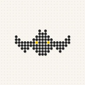 Modèle perle à repasser chauve-souris kawaii