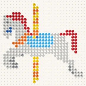 Modèle perle à repasser cheval de manège