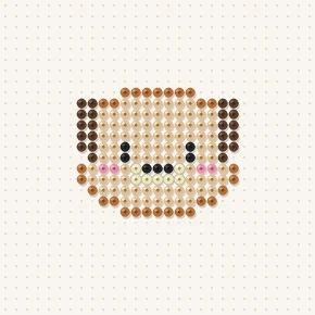 Modèle perle à repasser chien kawaii