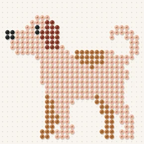 Modèle perle à repasser chien
