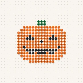 Modèle perle à repasser citrouille souriante