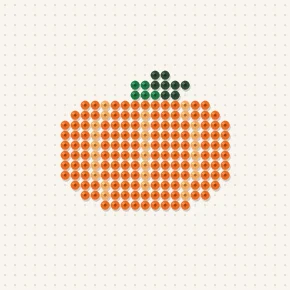 Modèle perle à repasser citrouille