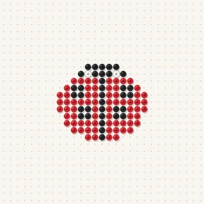 Modèle perle à repasser coccinelle kawaii