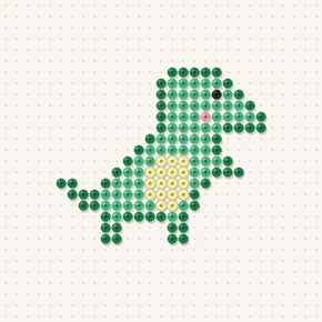 Modèle perle à repasser dinosaure kawaii