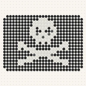 Modèle perle à repasser drapeau de pirate