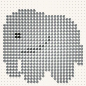 Modèle perle à repasser éléphant