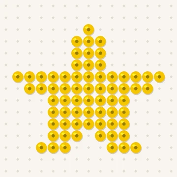 Petit modèle de perles à repasser étoile, 15 × 15 perles