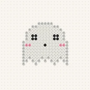 Modèle perle à repasser fantôme kawaii