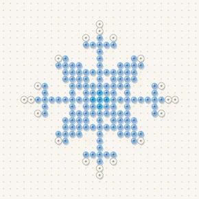 Modèle perle à repasser flocon cristal