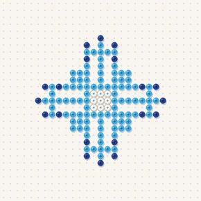 Modèle perle à repasser flocon étoile