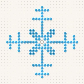 Modèle perle à repasser grand flocon de neige