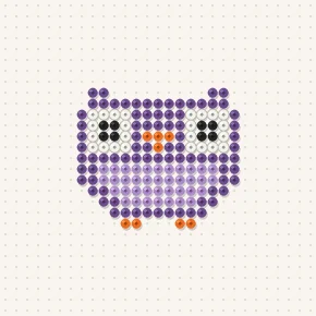 Modèle perle à repasser hibou d'halloween