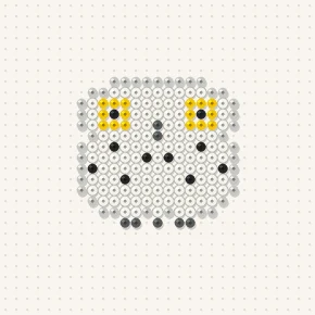 Modèle perle à repasser hibou des neiges