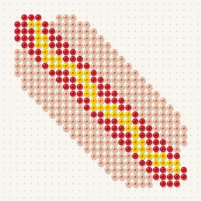 Modèle perle à repasser hot-dog