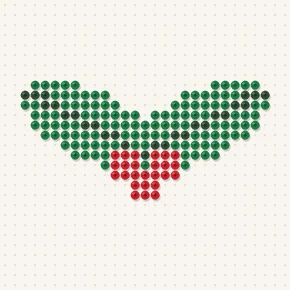 Modèle perle à repasser houx de noël