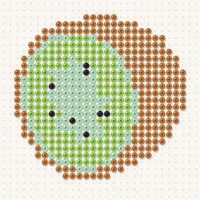 Modèle perle à repasser kiwi