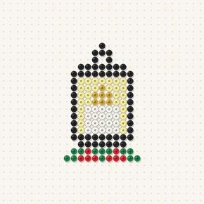 Modèle perle à repasser lanterne de noël