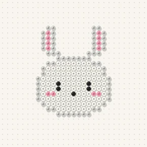 Modèle perle à repasser lapin kawaii