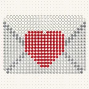 Modèle perle à repasser lettre d'amour