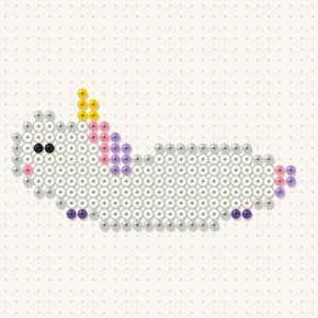 Modèle perle à repasser licorne endormie