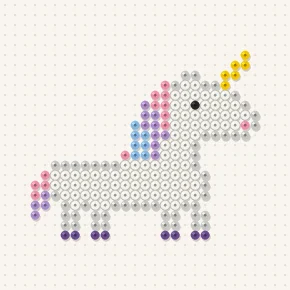 Modèle perle à repasser licorne